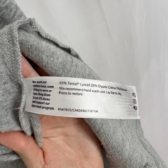 Eileen Fisher Gray Organic Cotton Open Front Cardigan Women's Size L - Picture 3 of 7